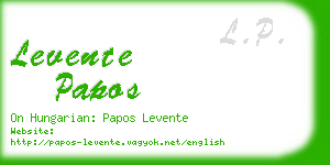 levente papos business card
